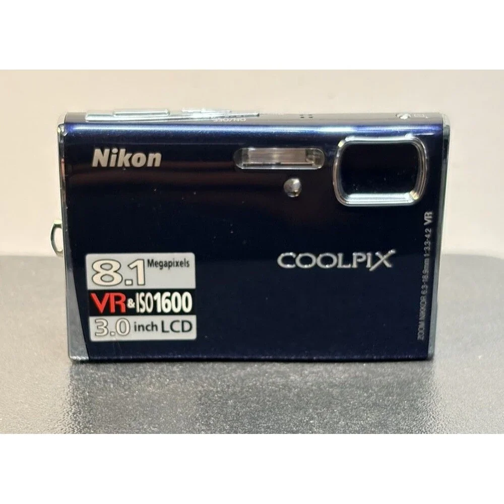 Nikon COOLPIX S51 Compact Digital Camera Navy Blue Tested